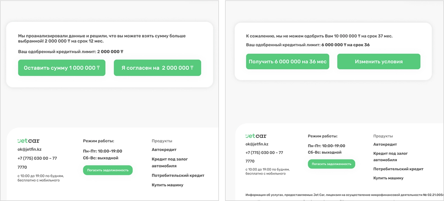 Пример отображения